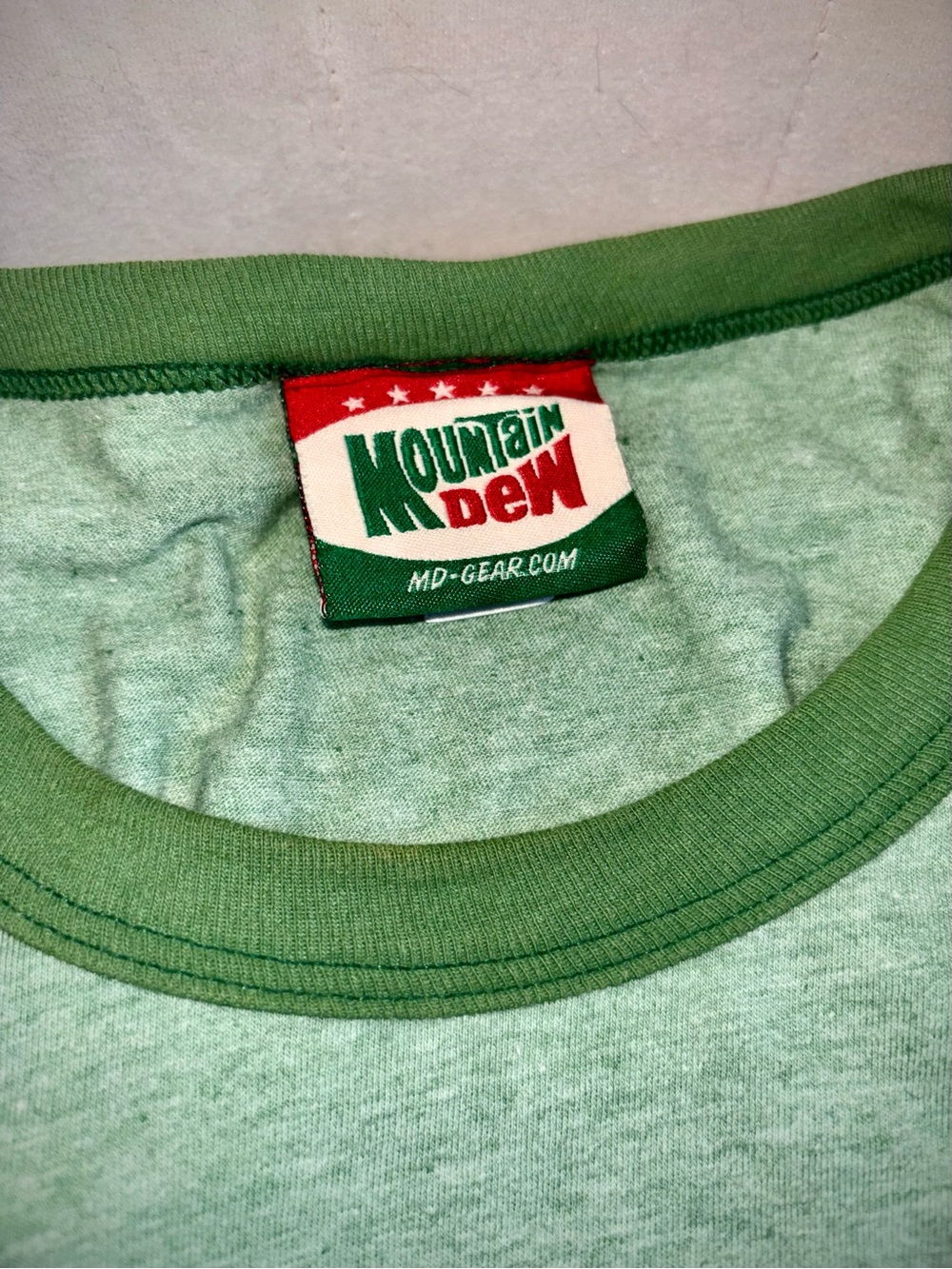 Mountain Dew Graphic Ringer Tee Y2K Indie Retro Promo Shirt - Picture 10 of 10